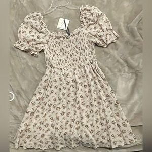 Dress Forum brand dress, smocked top, short sleeve, size small, NWT